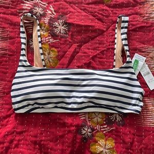 J.Crew Striped Swim Top NWT